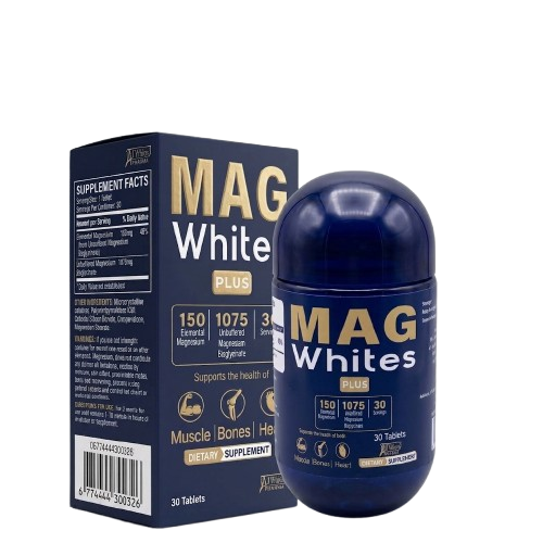 Mag whites plus magnesium glycinate 1075mg 30+10 % Free
