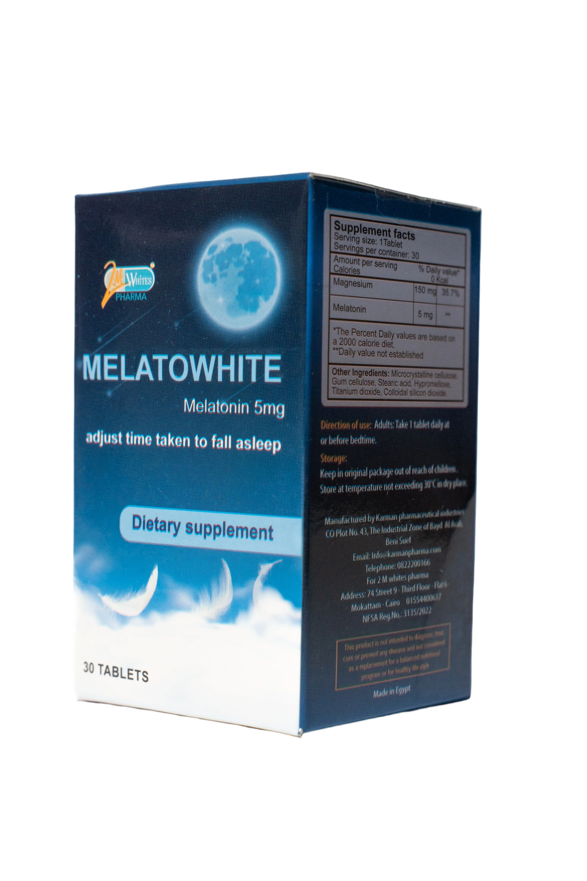 Melato white melatonine 5 mg 30 tablet